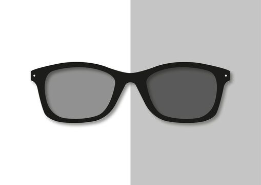 Photochromic glasses, illustration