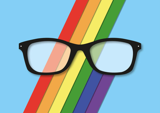 Photochromic glasses, conceptual illustration