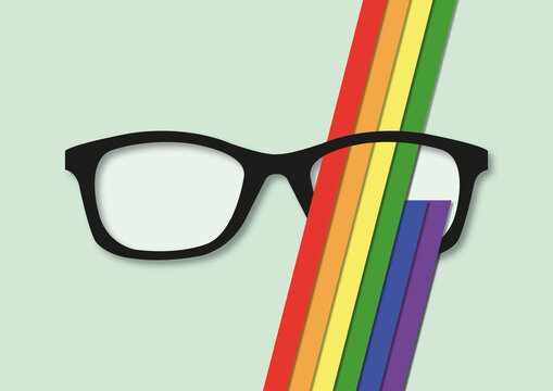 Photochromic glasses, conceptual illustration