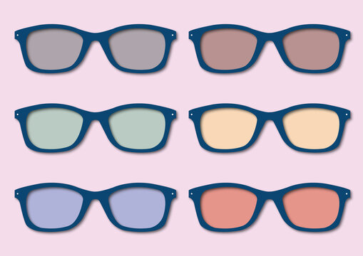 Glasses pattern, illustration