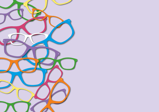 Glasses, conceptual illustration