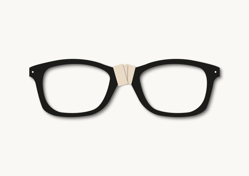 Broken glasses, illustration