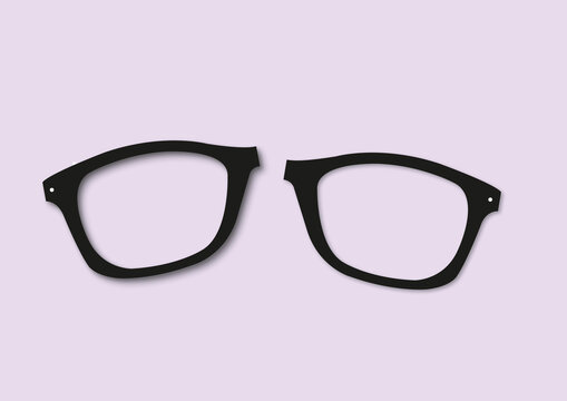 Broken glasses, illustration