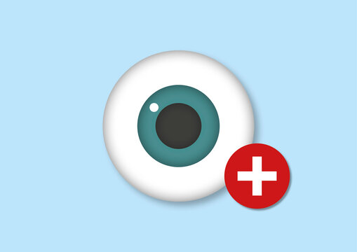 Farsightedness, conceptual illustration