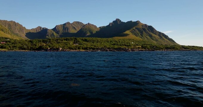 Cinematic Aerial Views, Coastal Nature Landscapes, Green Mountain Ranges