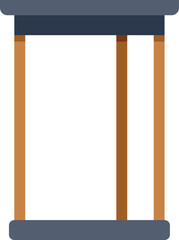 Naklejka premium Minimalist flat design illustration of a doric column representing ancient architecture