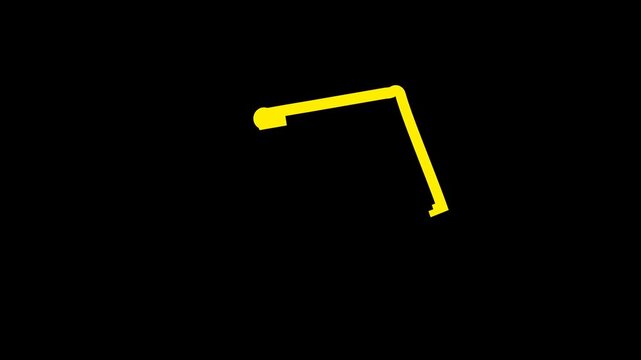 Hand drawn thin arrow graphic animation in Colorful Motion