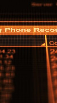 Digital Forensic Phone Records in Police Database - Orange Version - Vertical