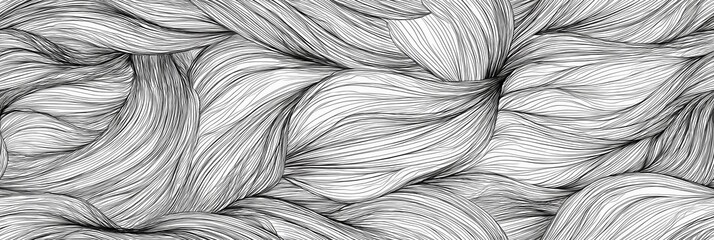 Flowing wavy lines creating abstract organic pattern. Abstract illustration showing many delicate lines forming dynamic, undulating waves and organic shapes