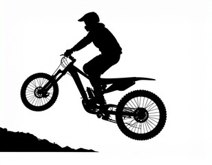 Fototapeta premium バイクに乗った人のシルエット