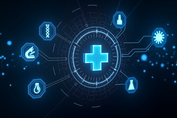 Obraz premium Futuristic Medical Innovation Interface