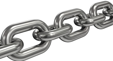Fototapeta premium A close-up view of a metal chain on a transparent background