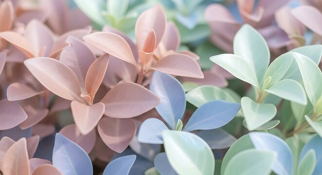 Colorful Succulent Leaves Abstract Close Up Garden Texture