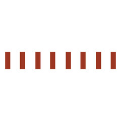 Obraz premium Brown dashed horizontal line segments on transparent grid