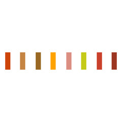 Obraz premium A row of colorful vertical rectangular blocks on checkered background