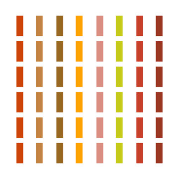 Grid of colorful rectangular blocks with varying warm and cool shades