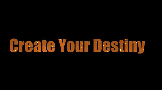 A motivational video about creating your destiny with a bold and inspiring message