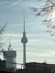 Berlin, Germany, Fernsehturm, Berlin TV Tower, tower, landmark, architecture, skyline, cityscape, urban, construction, cranes, construction site, development, urban development, infrastructure, modern © Viacheslav