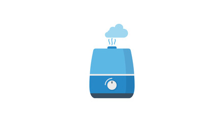 Fototapeta premium blue humidifier with mist cloud