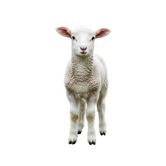 Obraz premium A Young Lamb Stands Proudly on a White Background 4.