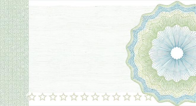 Professional Guilloche Certificate Background Template with Secure Watermark and Stars