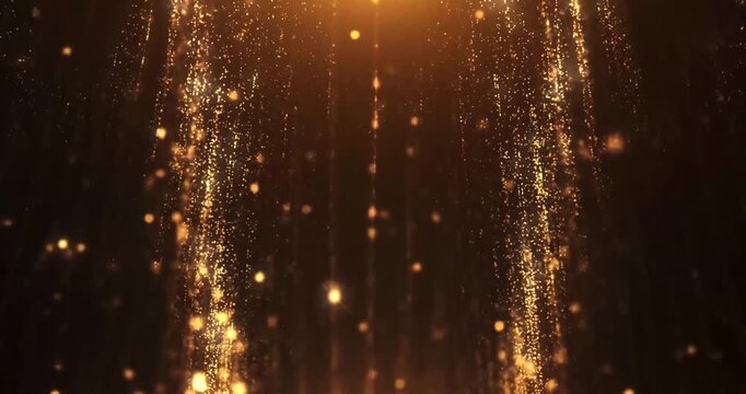Abstract background of glowing and shimmering particles