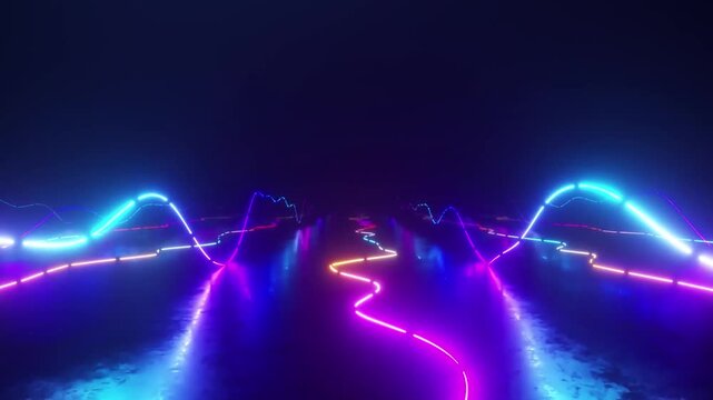 Abstract background of glowing and shimmering particles