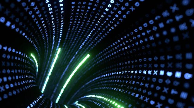 Abstract animated space tunnel