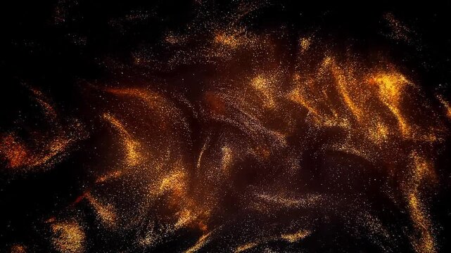 Abstract background of glowing and shimmering particles