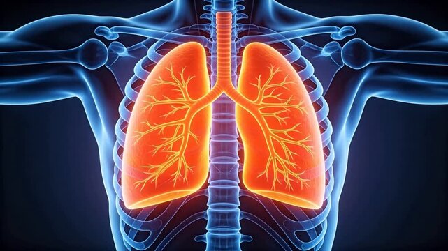 Human lungs and respiratory system