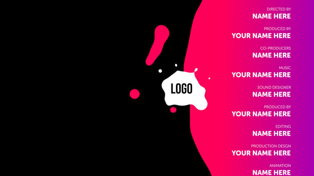 Broadcast Blob Credits &ndash; Organic Liquid Shapes Motion Graphics, Animated Abstract Blobs, Modern TV Broadcast Design Elements for Promo and Media Content