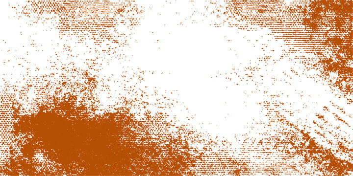 A macro close-up of an orange juice splash with water drops on the glass set against a textured rusty metal surface with a vintage grunge pattern