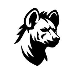 Logotipo con dibujo sencillo con líneas de la cabeza de una hiena  © teracreonte