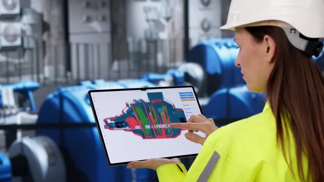 Engineer Monitors Gas Turbine Performance Using Tablet