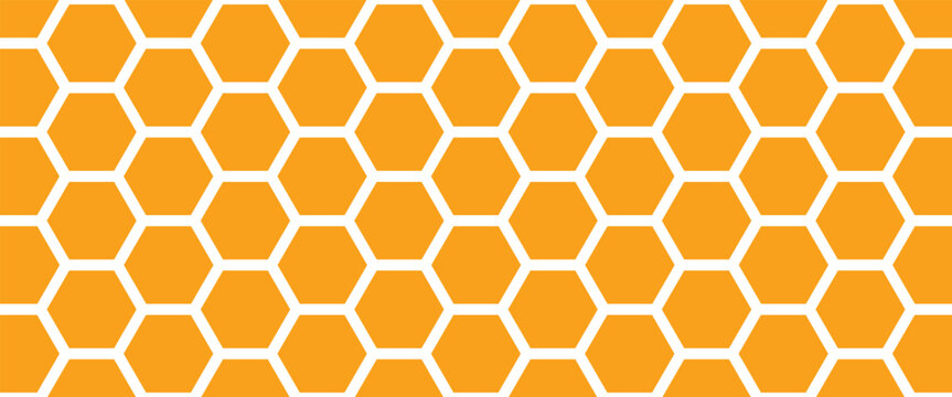 Simple yellow honeycomb design pattern for interlocking design and decoration.
