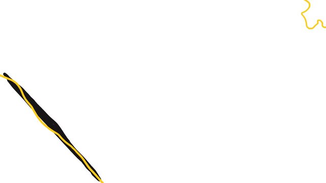 An animation of a diagonal energy line swirls from corner to corner. A yellow lightning bolt or electrical discharge also flashes at the top.