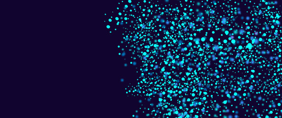 Digital Transformation Background Particle Wave and Radial Spiral Background design