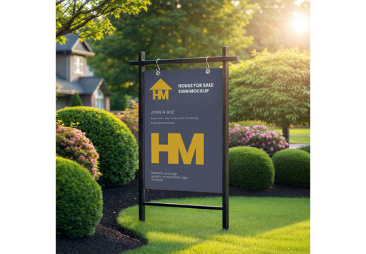 House Sale Sign Mockup 03