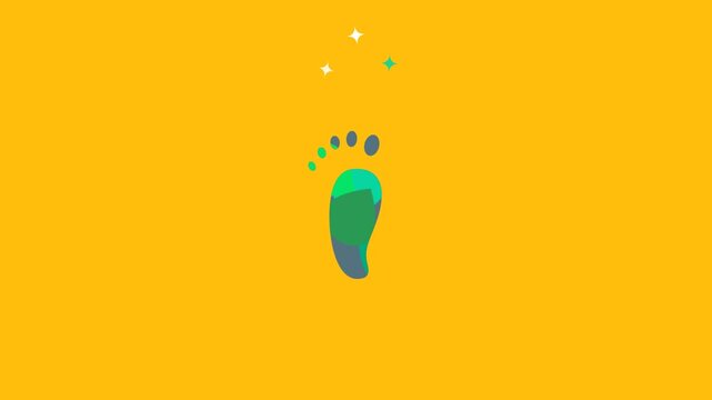 Carbon Footprint and Ecological Concept Icon Set