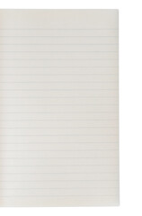 Naklejka premium Clean white lined notebook paper background with thin horizontal blue stripes for school education and office stationery