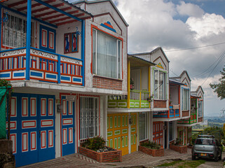 Obraz premium Colorful houses in Filandia, Colombia