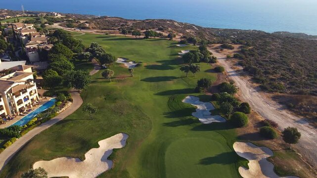 Aerial of Aphrodite hills golf course