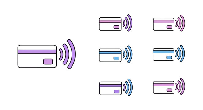Credit cards with wireless payment technology.
