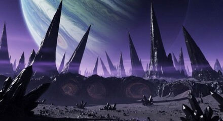 Alien planet landscape