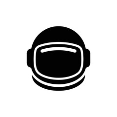 Fototapeta premium Minimalist Black and White Astronaut Helmet Icon