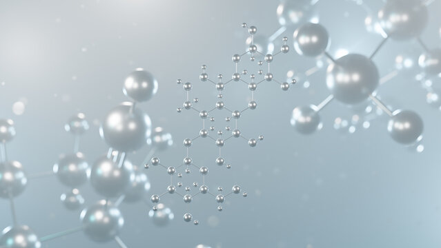 dextrin molecular structure, 3d model molecule, e1400 structural chemical formula view from a microscope