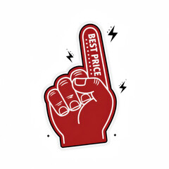Obraz premium Hand Giving Thumbs Up for Best Price Deal Isolated on Transparent Background