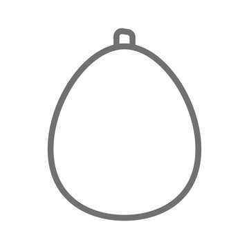 びわのシンプルなラインアイコン