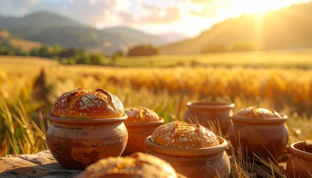 Brot im Tontopf