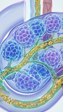 3d illustration medical anatomy human organ stomach gland cell digestion health concept background design pancreas insulin organ cell biology medical science anatomy health disease lung alveoli